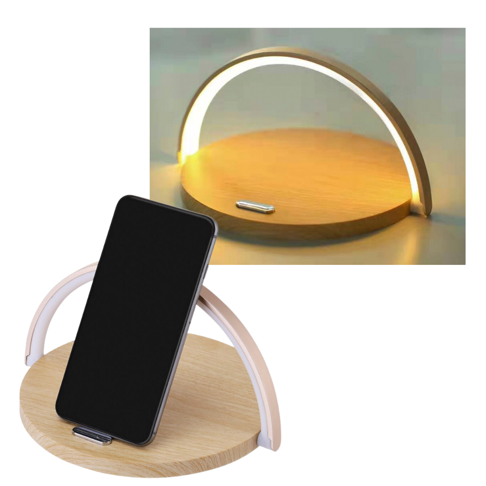 Desk Lamp & Wireless Phone Charger - Ozerty