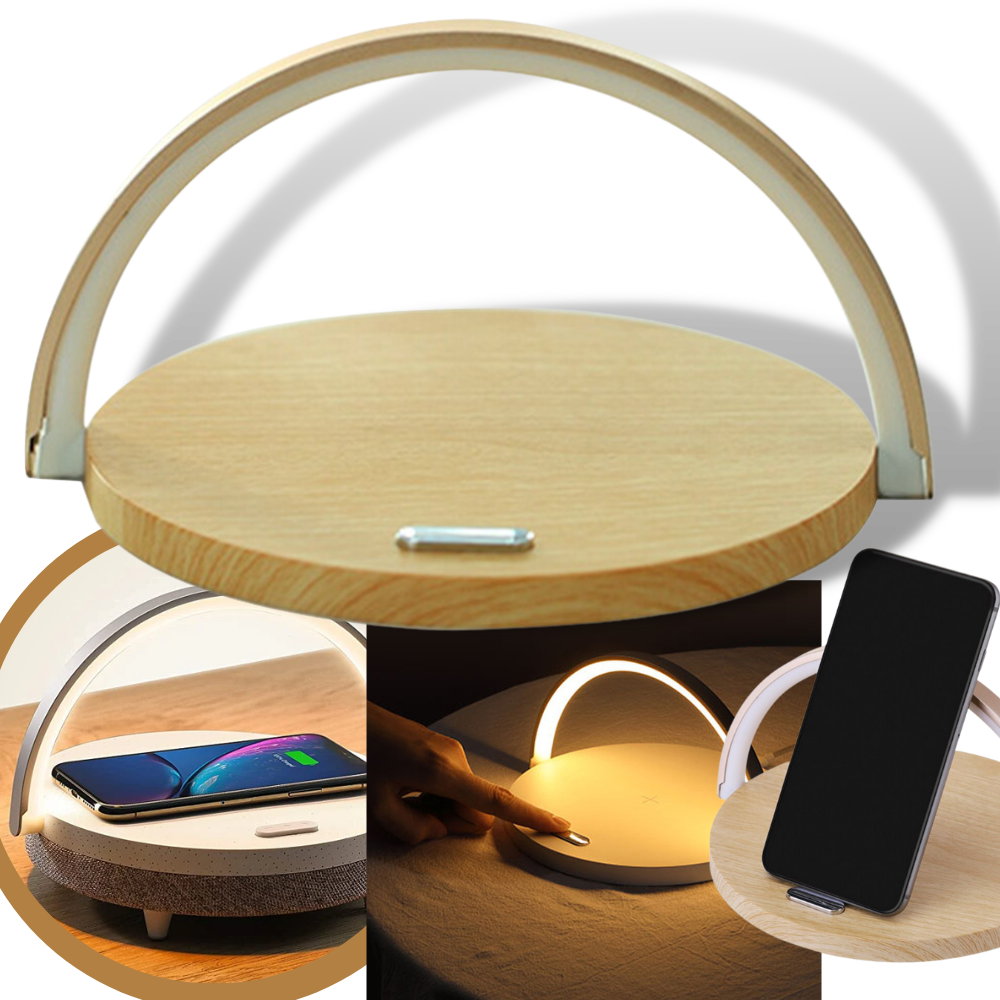 Desk Lamp & Wireless Phone Charger - Ozerty