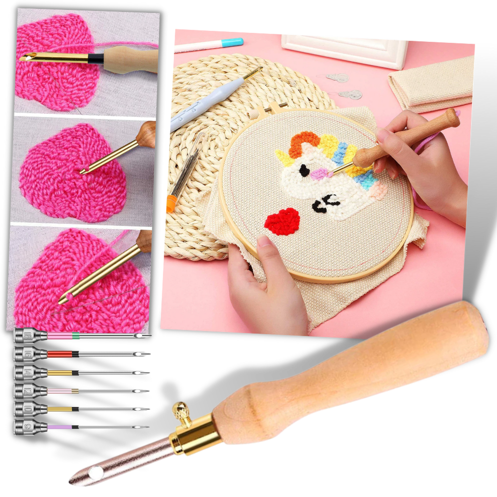 Embroidery Punch Needle Tool Kit - Ozerty