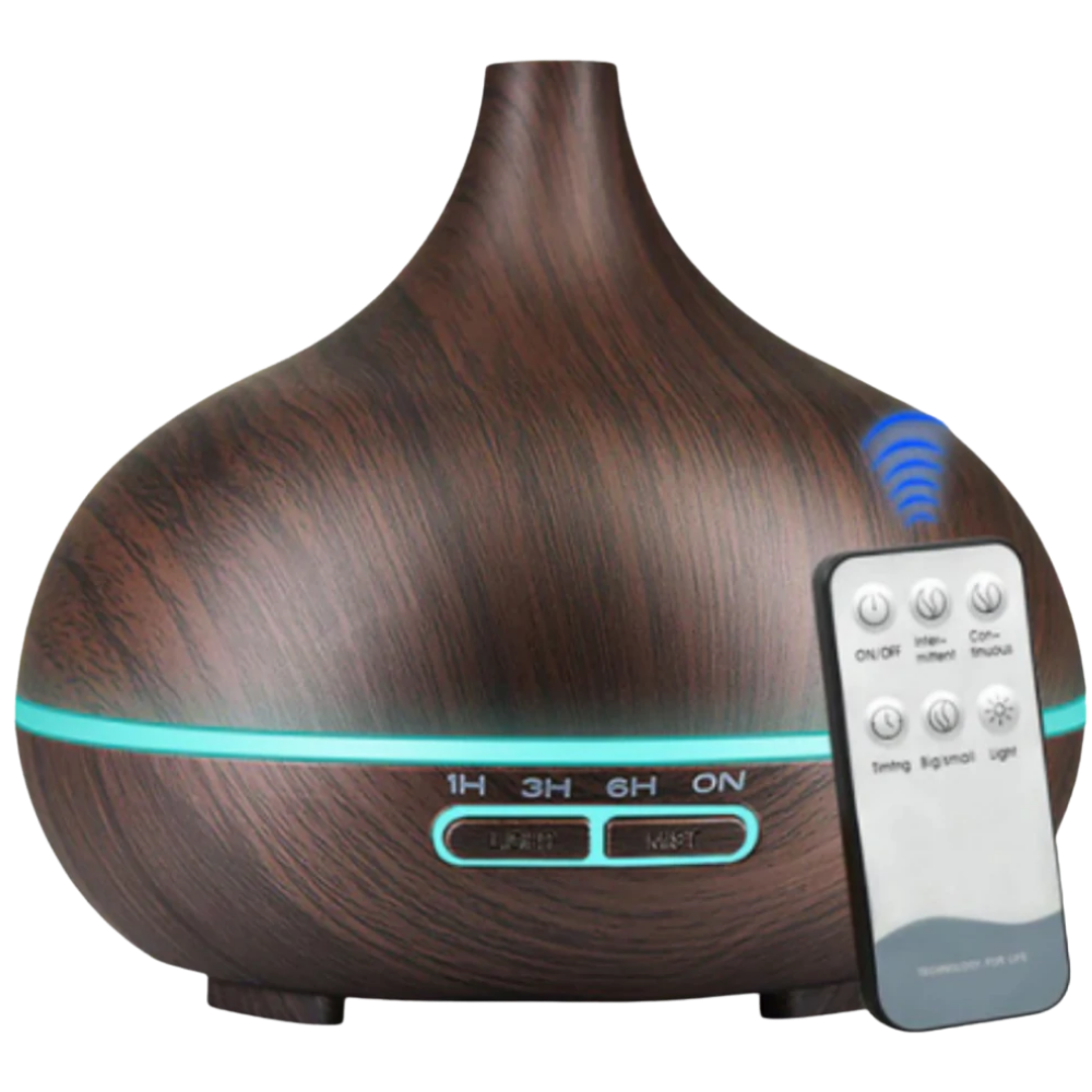 Essential Oil Diffuser and Humidifier -Brown - Ozerty