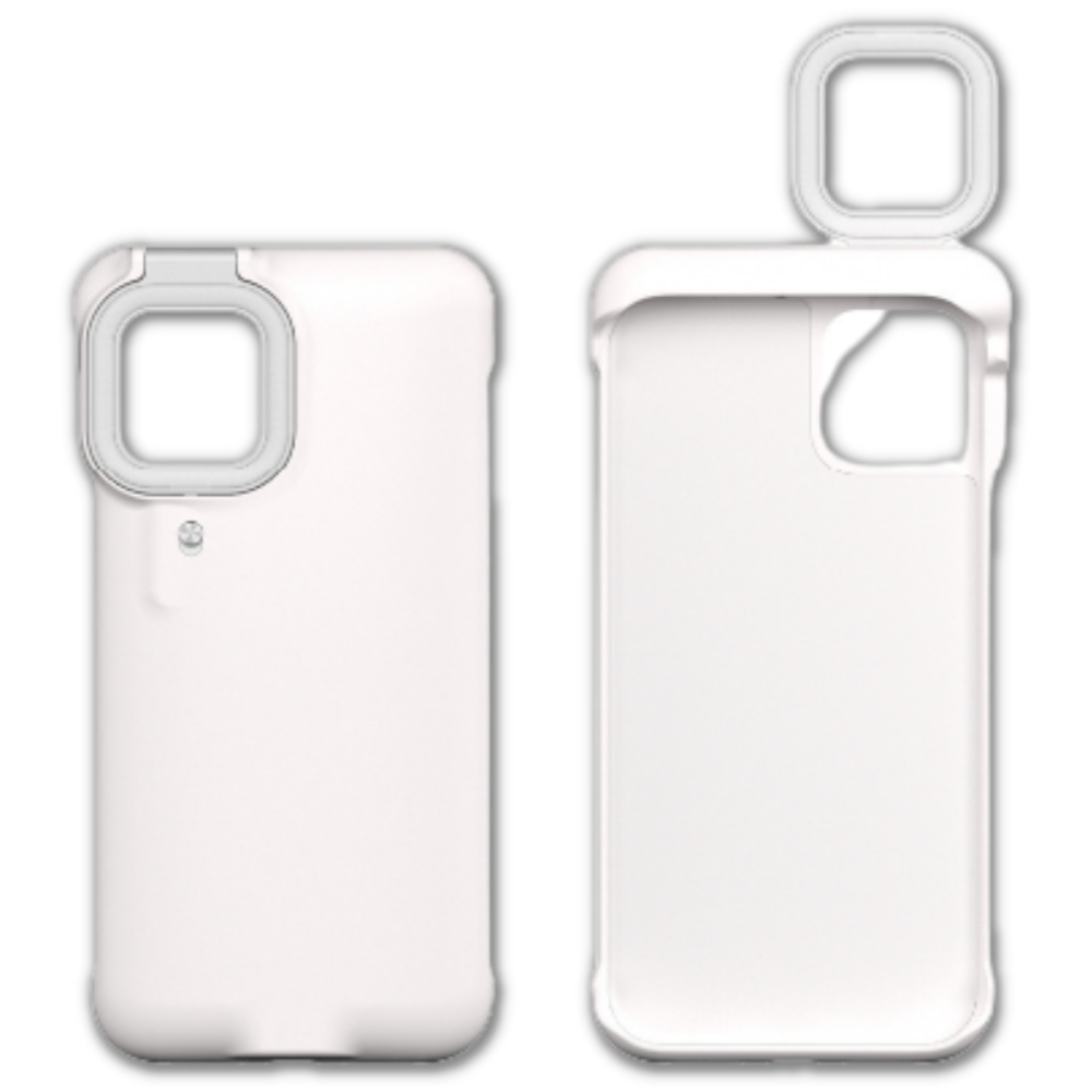 Phone Case With LED Ringlight -White - Ozerty