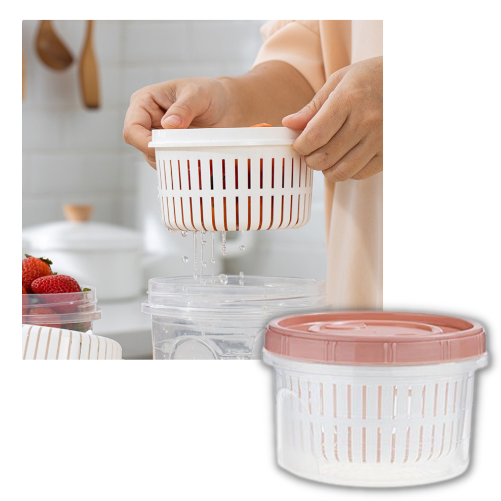 Stackable Food Container with Drainer - Ozerty