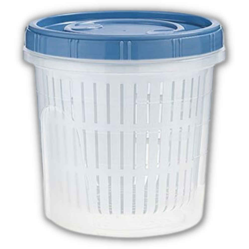 Stackable Food Container with Drainer -Blue - Ozerty