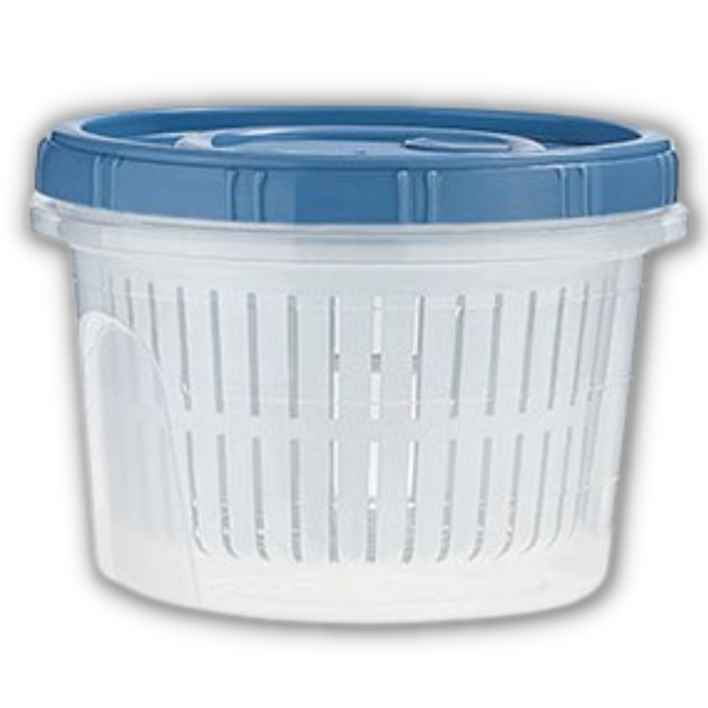 Stackable Food Container with Drainer -Blue - Ozerty