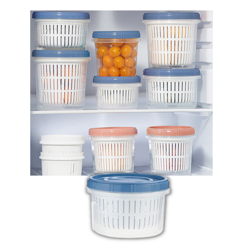 Stackable Food Container with Drainer - Ozerty