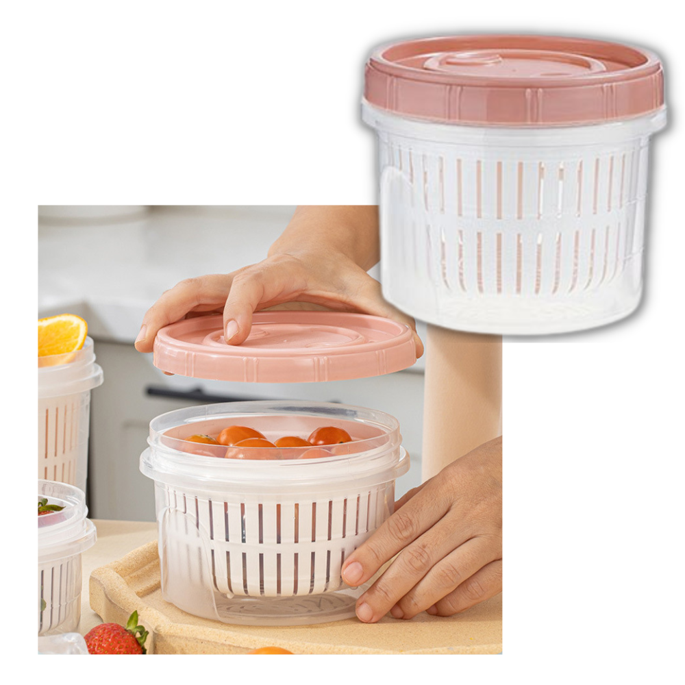 Stackable Food Container with Drainer - Ozerty