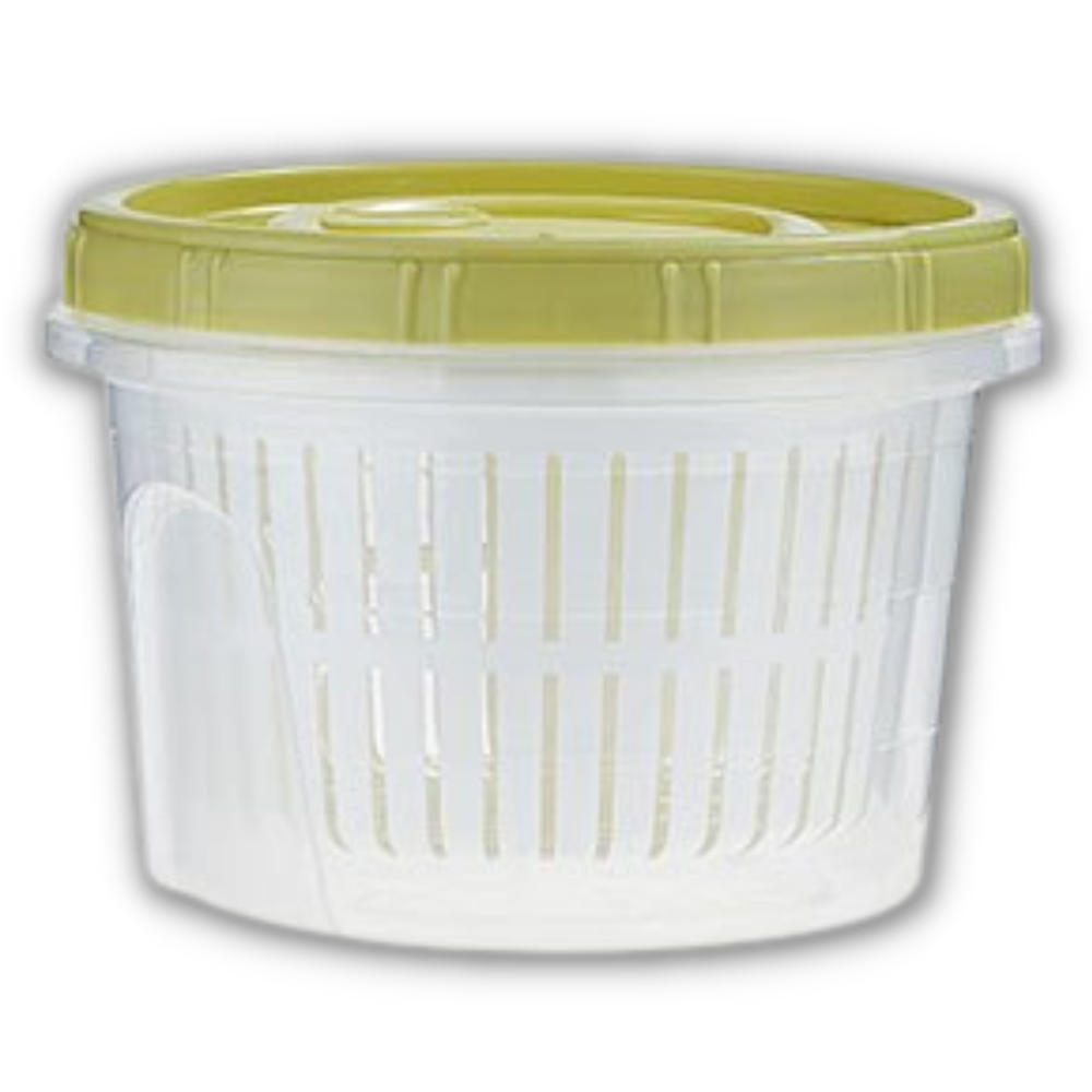 Stackable Food Container with Drainer -Green - Ozerty