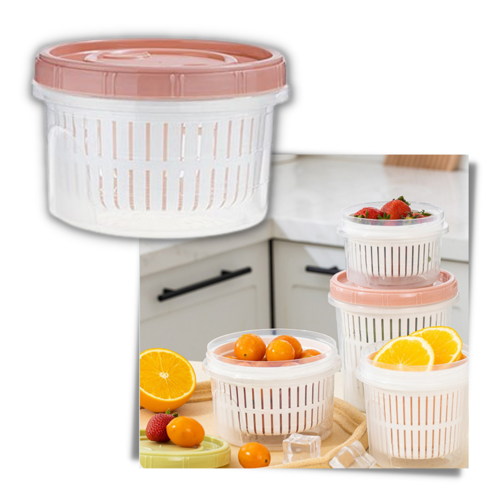 Stackable Food Container with Drainer - Ozerty