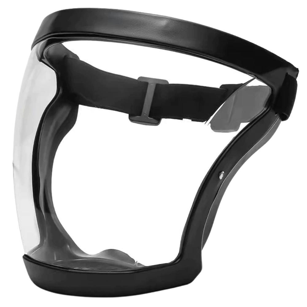 Transparent Protective Full Face Shield -Black - Ozerty