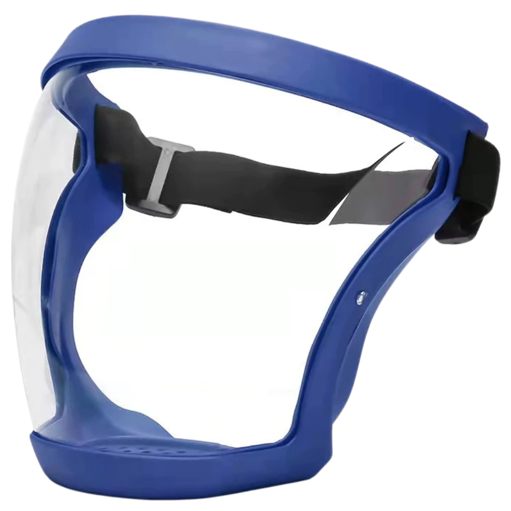 Transparent Protective Full Face Shield -Blue - Ozerty