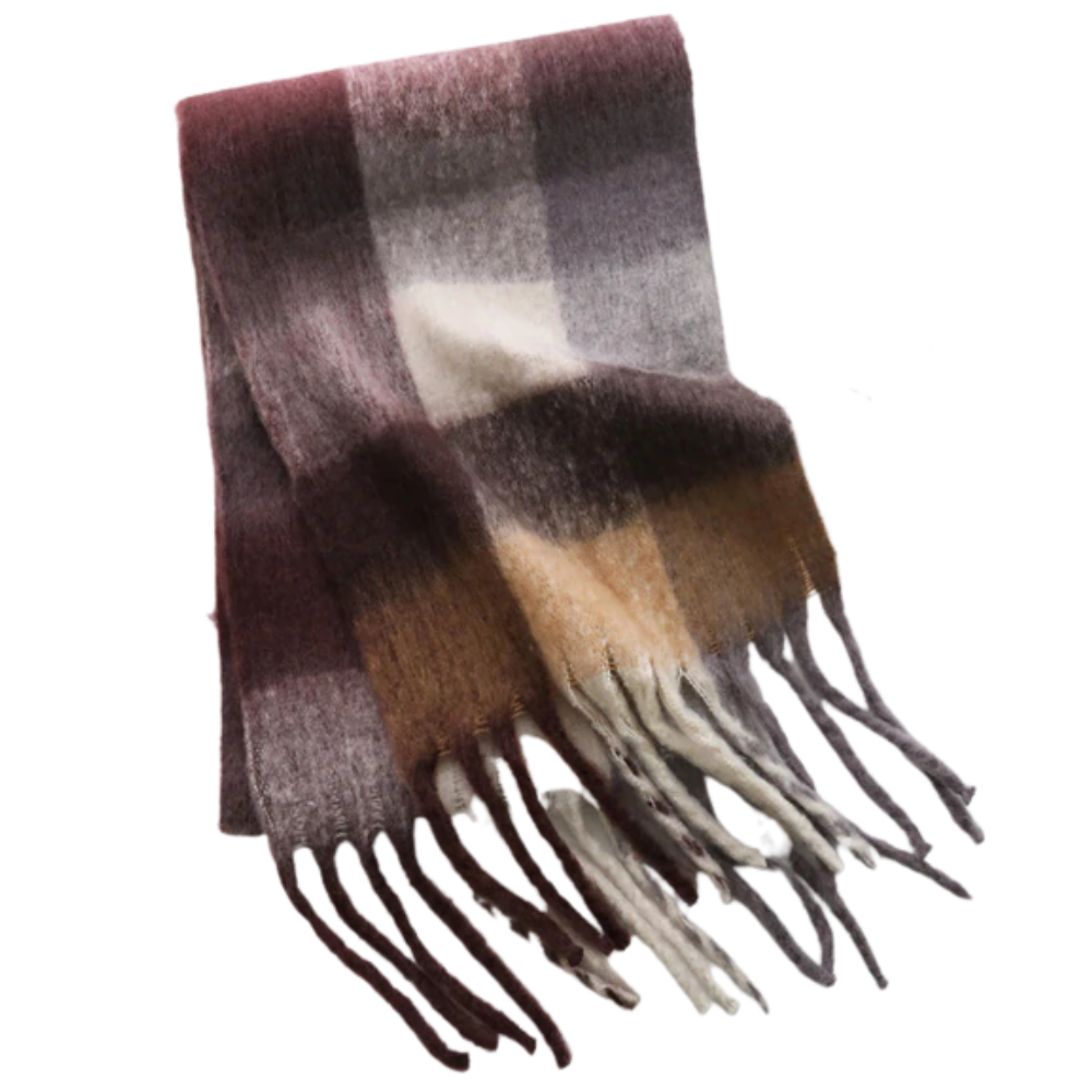 Plaid Women's Winter Scarf -Cozy - Ozerty