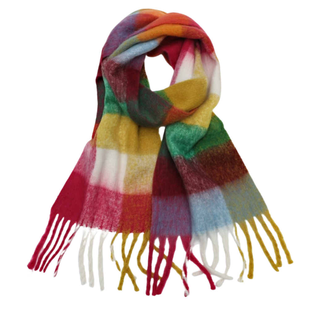 Plaid Women's Winter Scarf -Autumn - Ozerty