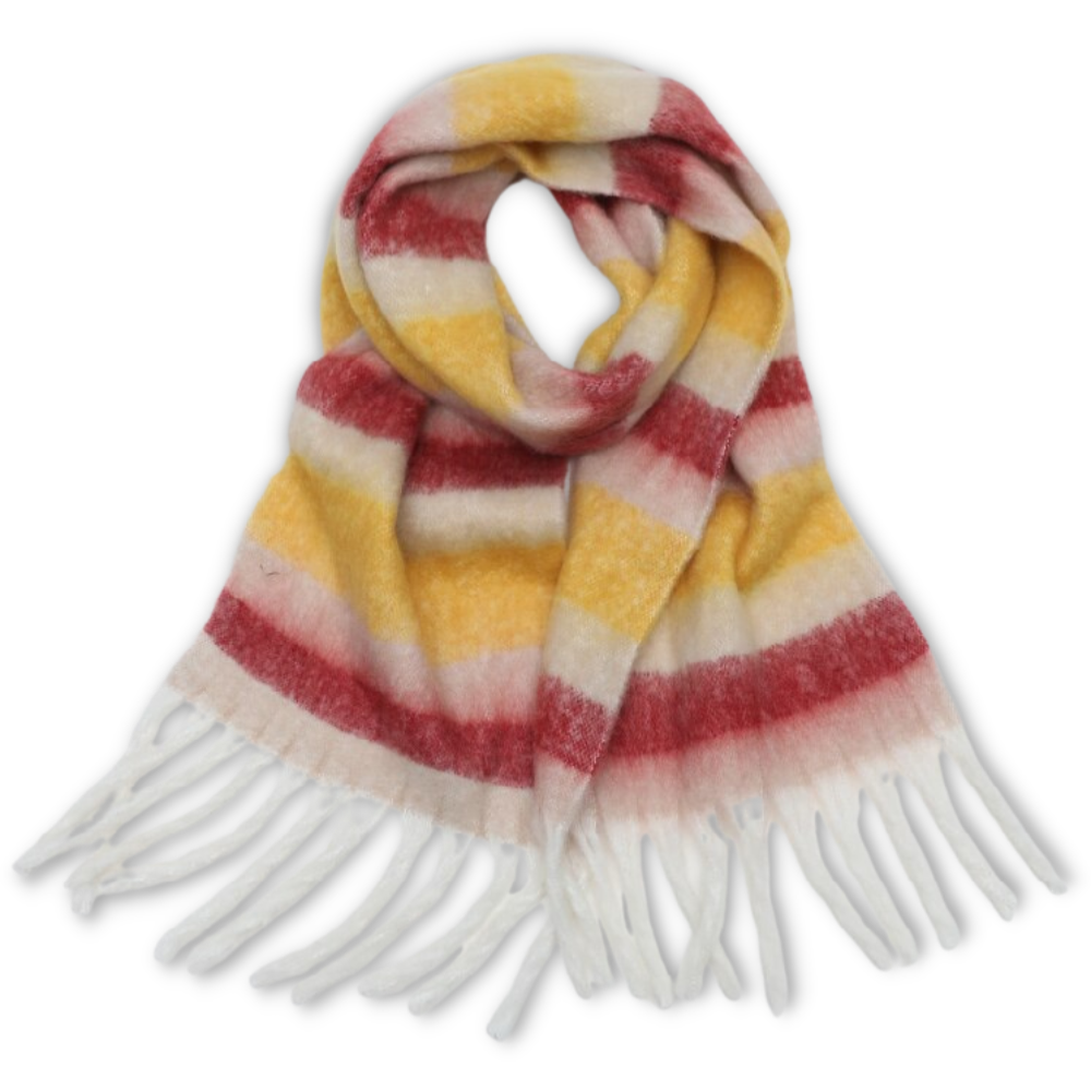 Plaid Women's Winter Scarf -Sun - Ozerty