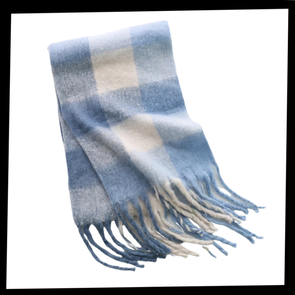 Plaid Women's Winter Scarf - Ozerty