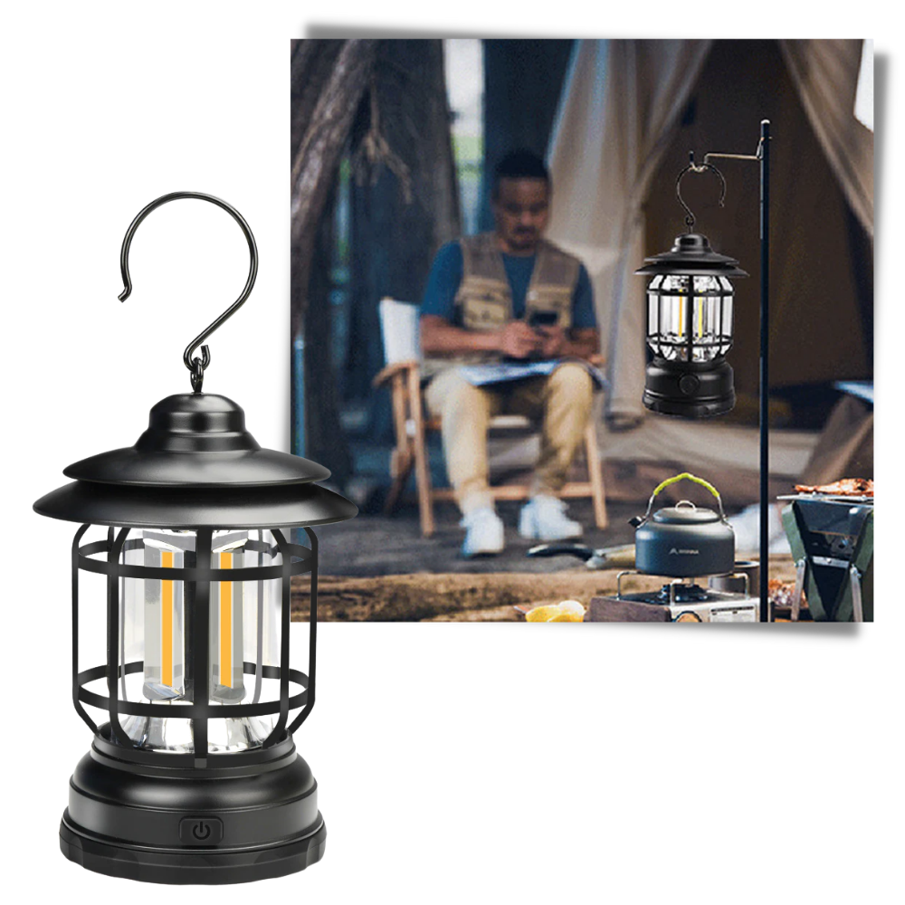 Retro LED Camping Lantern - Ozerty