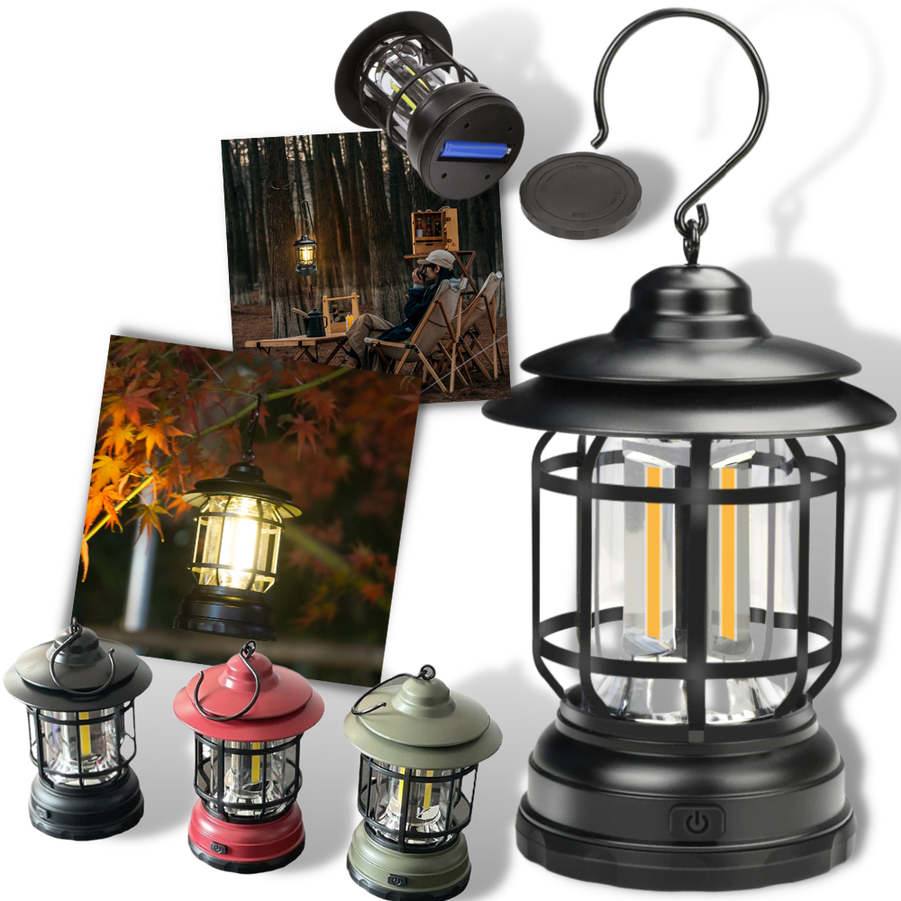 Retro LED Camping Lantern - Ozerty