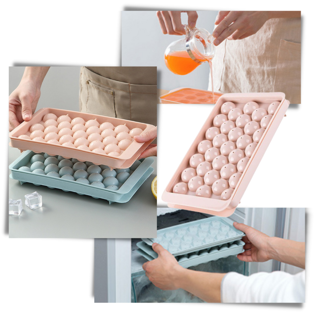 Round Ice Cube Mould Tray Set - Ozerty