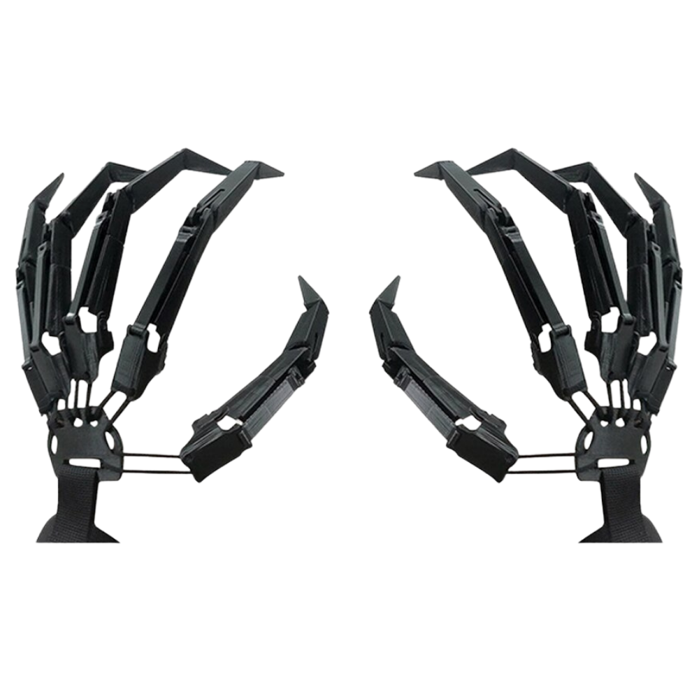 Fake Skeleton Hands Glove -Black Pair - Ozerty