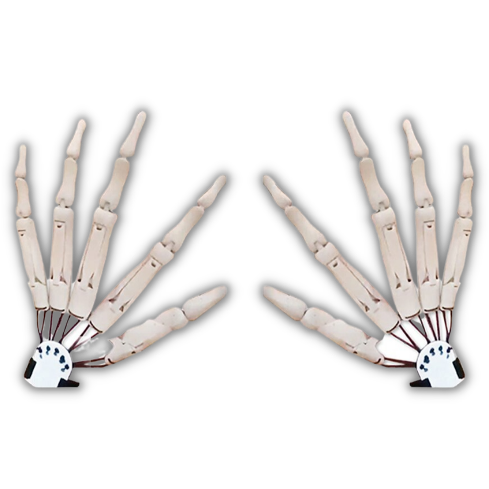 Fake Skeleton Hands Glove -White Pair - Ozerty