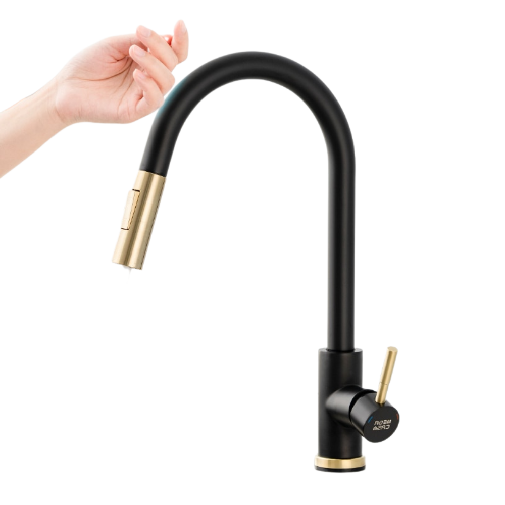 Flexible Kitchen Tap with Sensor -Black Gold - Ozerty