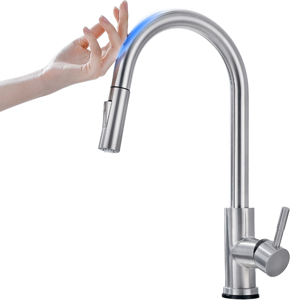 Flexible Kitchen Tap with Sensor -Brush Nickel - Ozerty