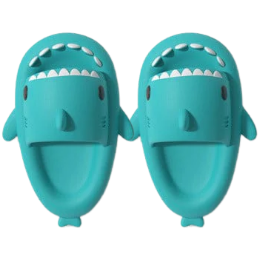 Shark Beach Slippers -Mint Green - Ozerty