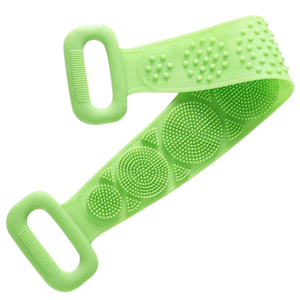 Stretchy Silicone Exfoliating Body Scrubber -Green - Ozerty