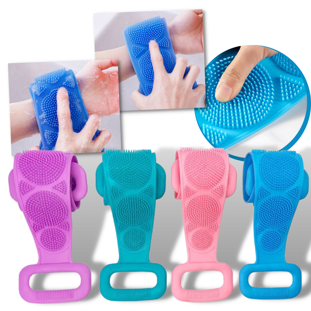 Stretchy Silicone Exfoliating Body Scrubber - Ozerty