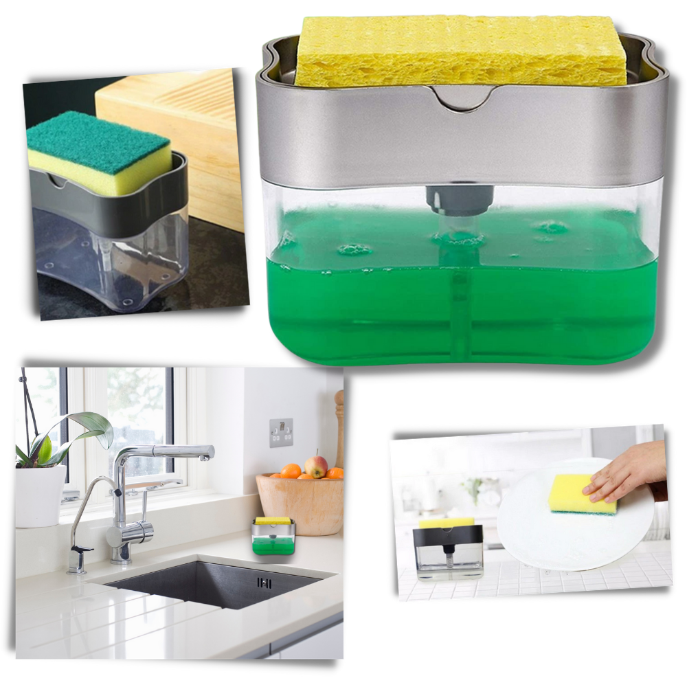 Detergent Dispenser With Sponge Holder - Ozerty