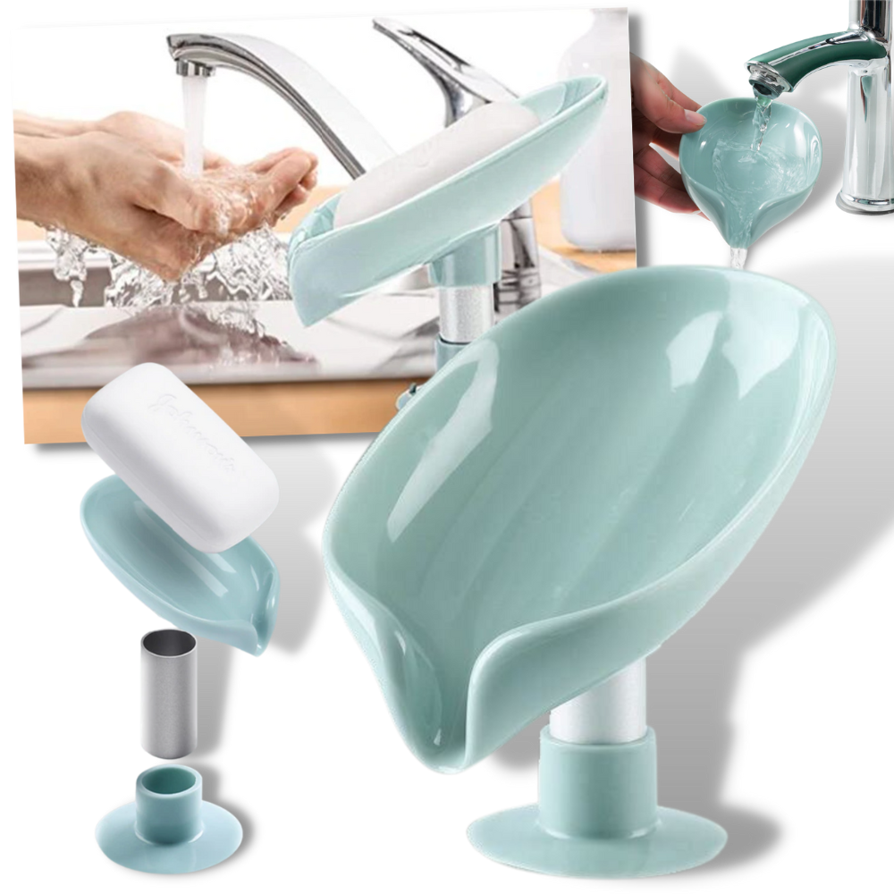 Leaf-Shaped Soap Holder with Drain - Ozerty