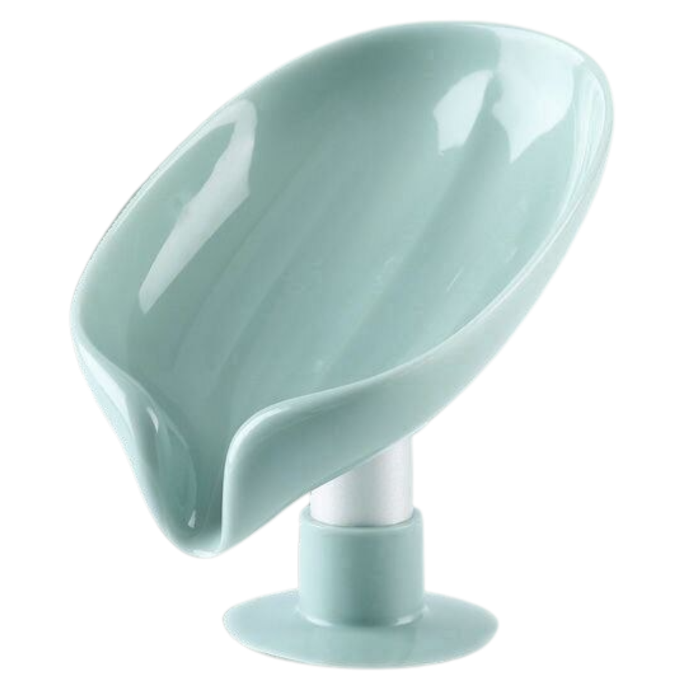 Leaf-Shaped Soap Holder with Drain -Green - Ozerty