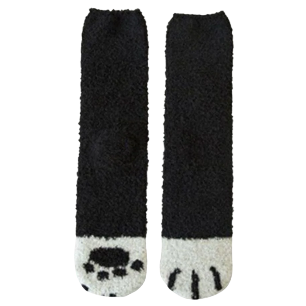 Cat's Paw Winter Socks -Black - Ozerty