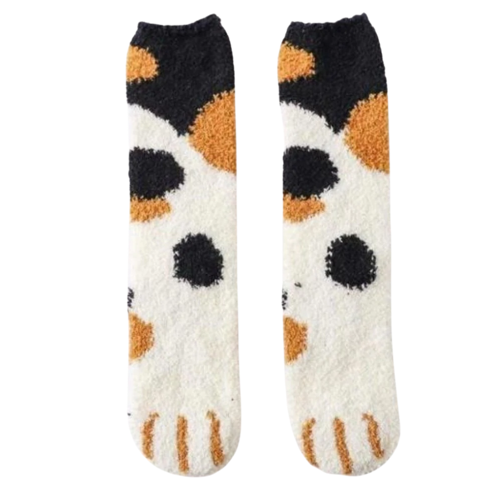 Cat's Paw Winter Socks -Black Stains - Ozerty