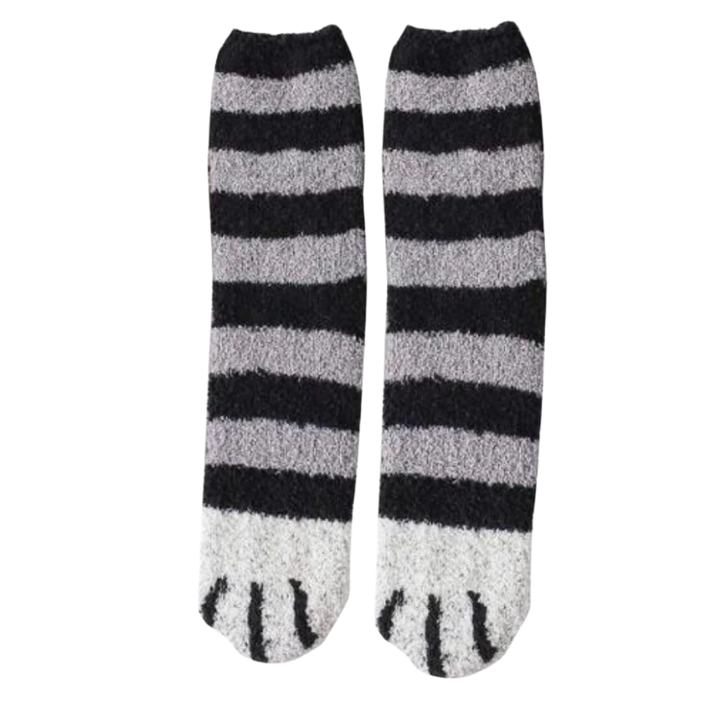 Cat's Paw Winter Socks -Stripes - Ozerty