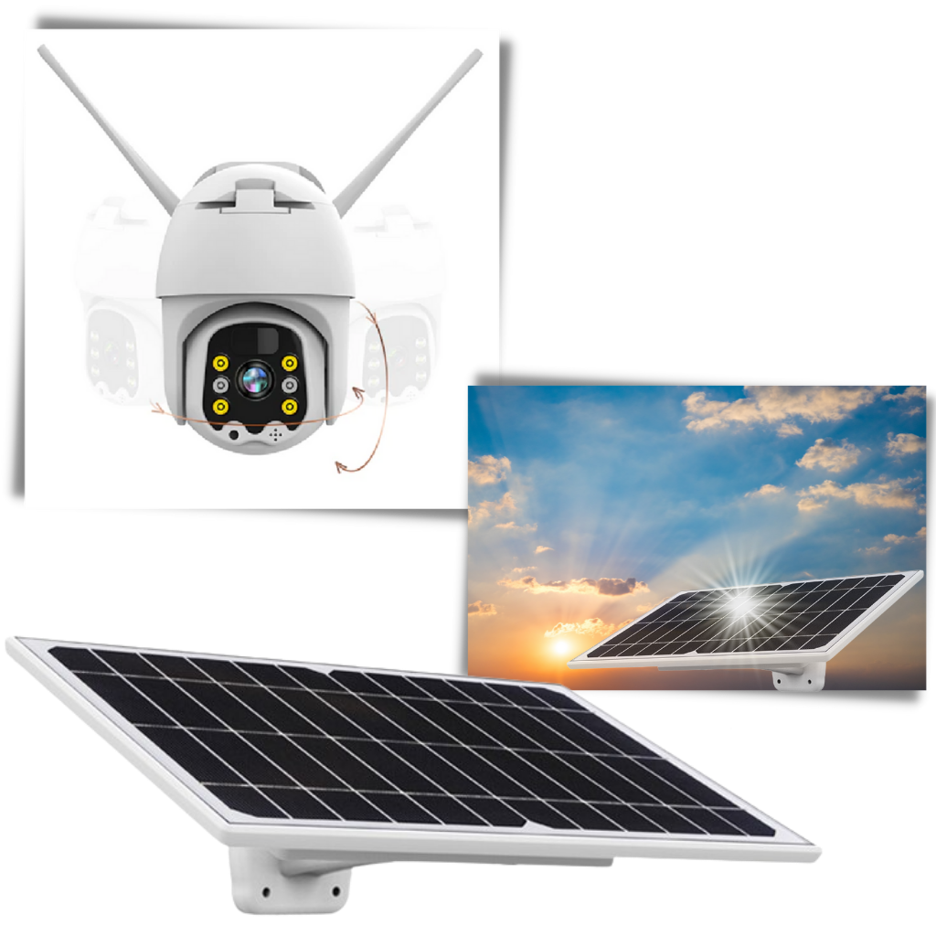 Solar-Powered Outdoor Camera - Ozerty