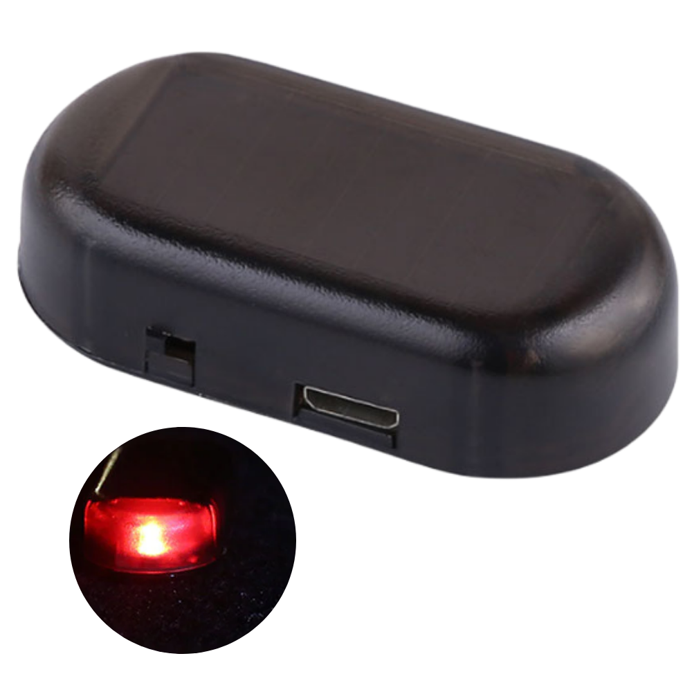 Solar-Powered Car Warning Light -Red - Ozerty