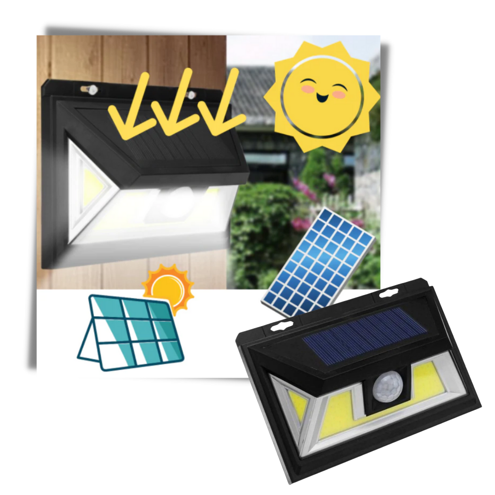 Solar-Powered LED with Motion Detector - Ozerty