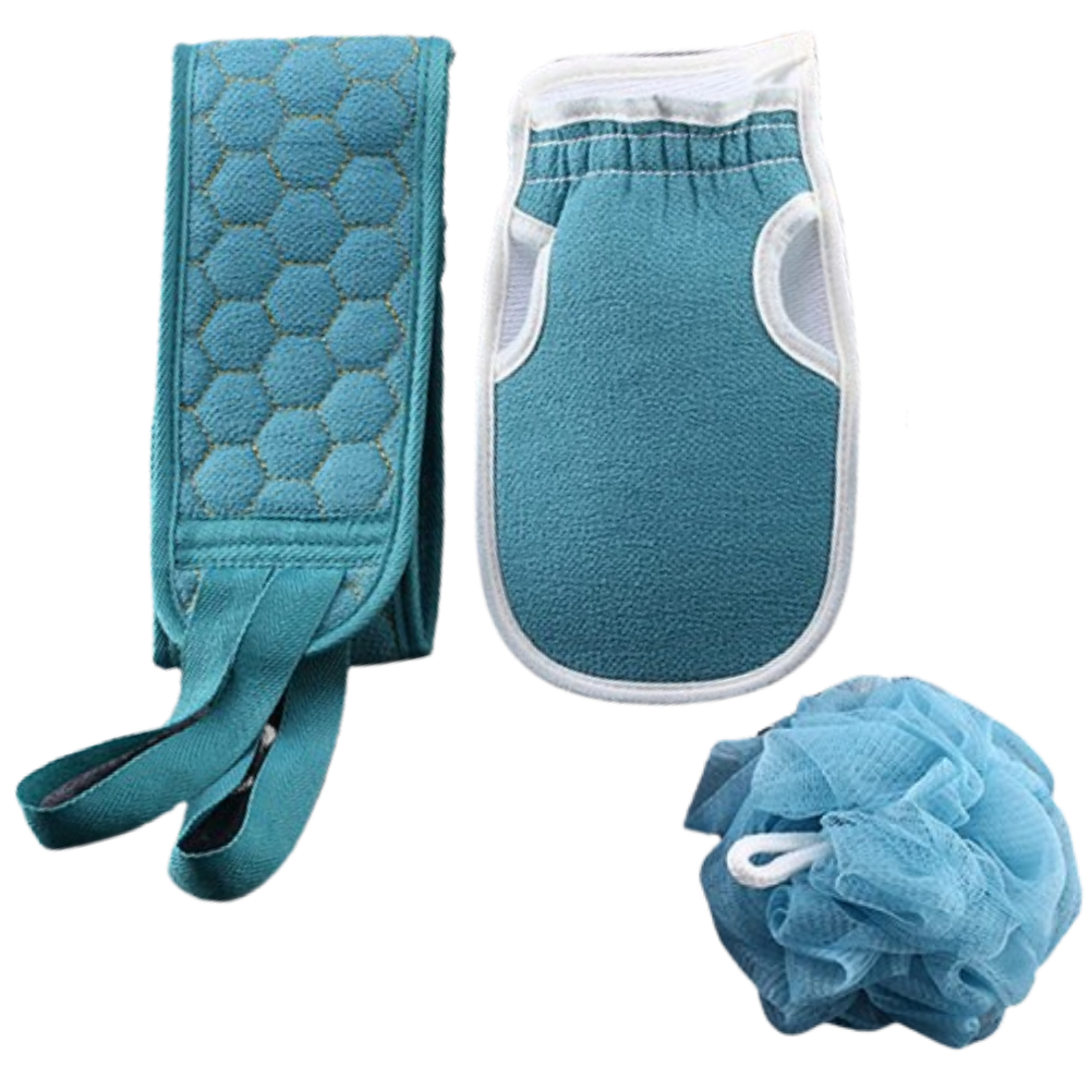 Splish Splash Scrubber & Bath Kit -Blue - Ozerty