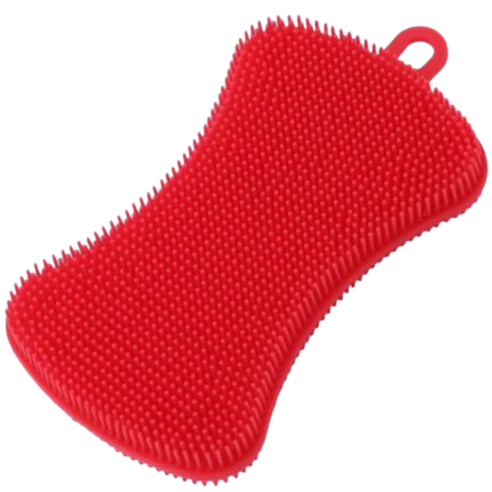 Silicone Kitchen Sponge -Red - Ozerty