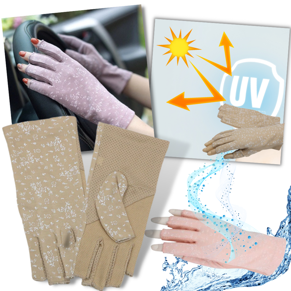 Stylish UV-Protective Cotton Gloves - Ozerty