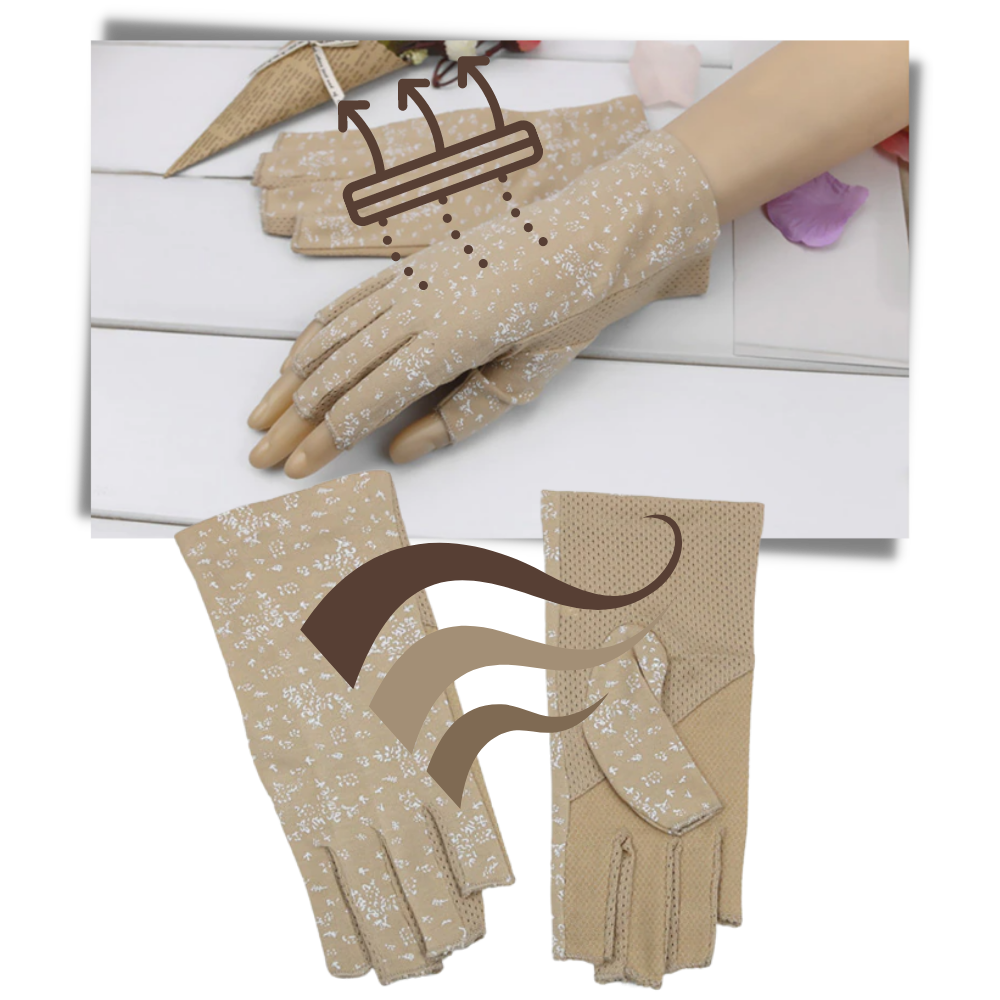 Stylish UV-Protective Cotton Gloves - Ozerty