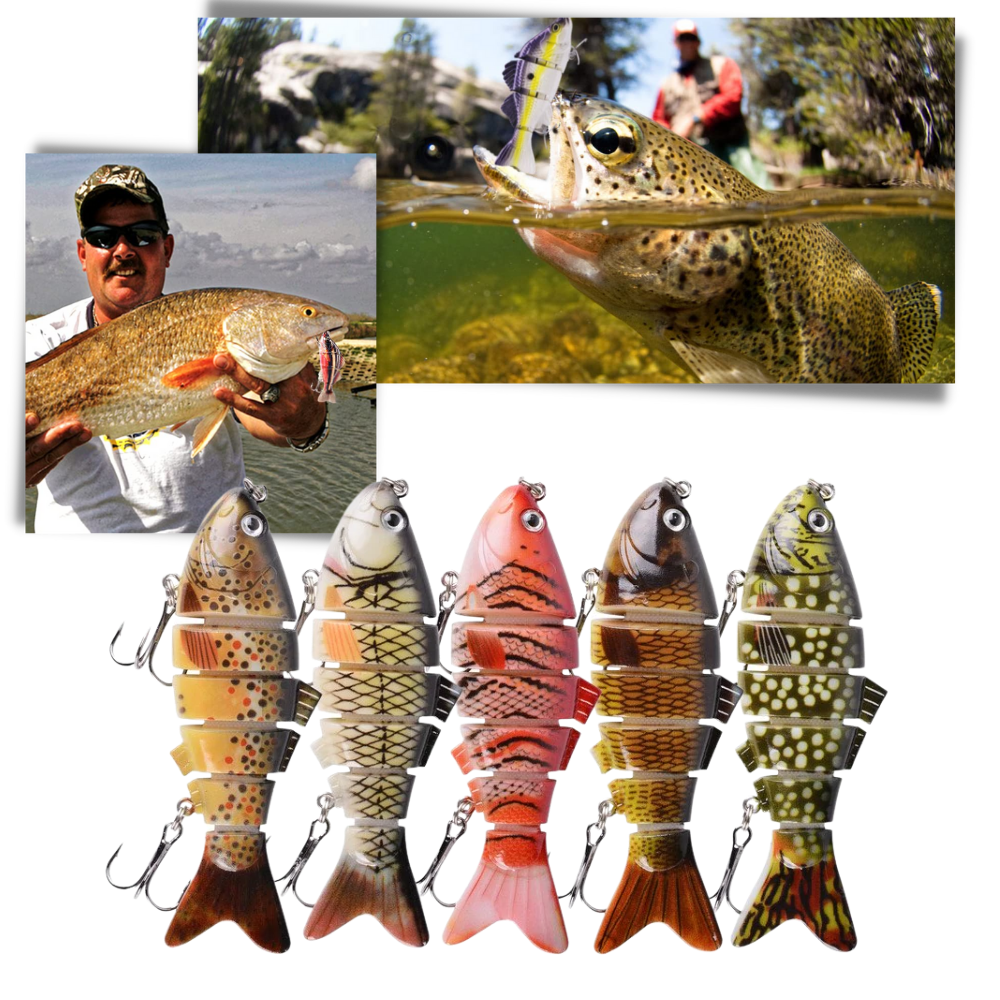 Set of Artificial Wobbler Fishing Lures - Ozerty