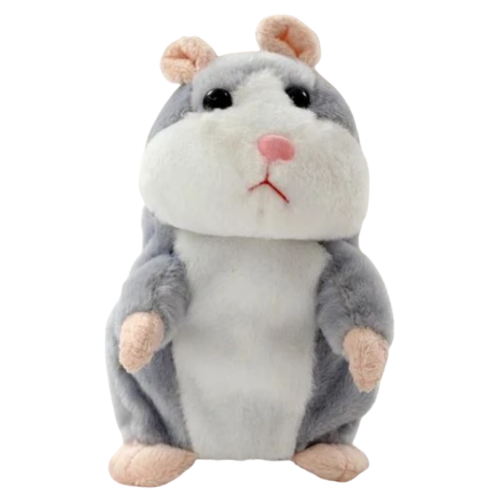 Plush Talking Hamster -Grey - Ozerty