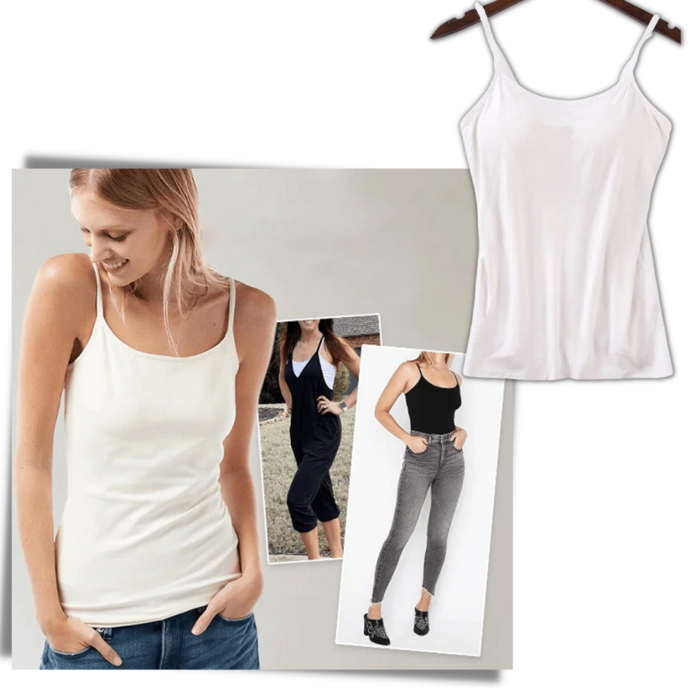 Camisole with Built-In Bra - Ozerty