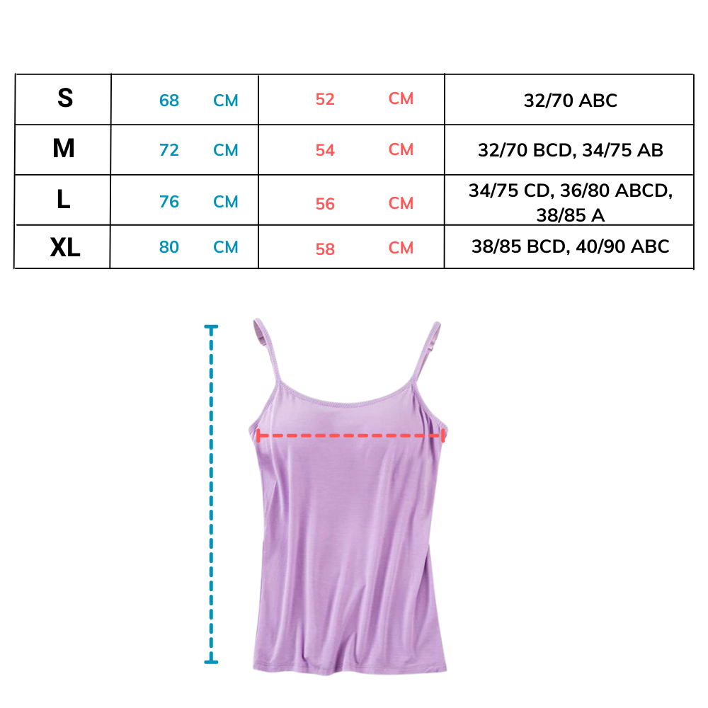 Camisole with Built-In Bra - Ozerty