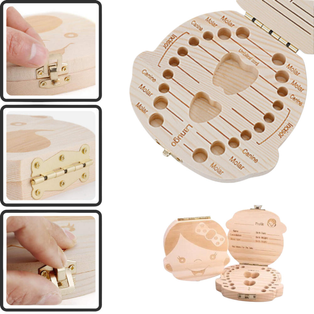 Wooden Baby Teeth Box - Ozerty