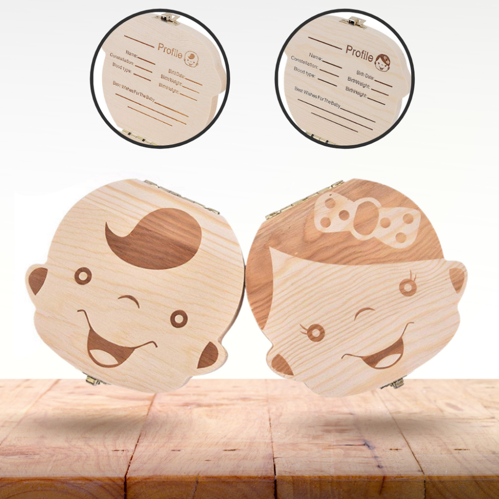 Wooden Baby Teeth Box - Ozerty