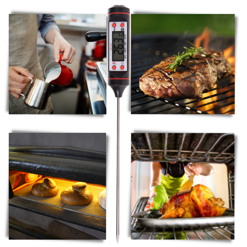 Digital Cooking Probe Thermometer - Ozerty