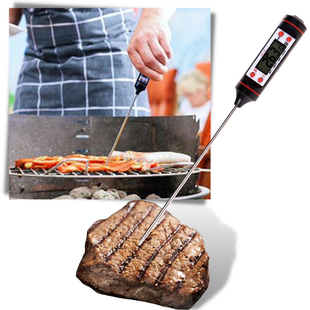 Digital Cooking Probe Thermometer - Ozerty