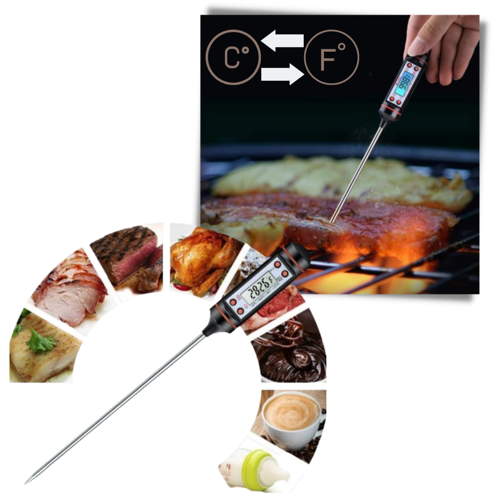 Digital Cooking Probe Thermometer - Ozerty